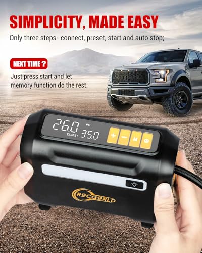 R8 Tire Inflator Portable Air Compressor (Yellow)