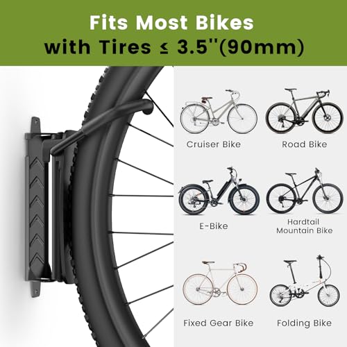 Swivel Bike Wall Mount [2 Pack] (Black+Black / 2Pack)
