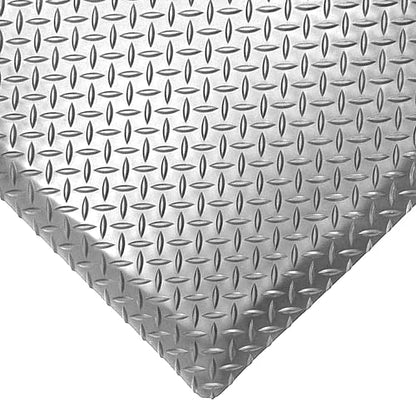 Rhi-no-Slip American Classic Diamond Plate Anti-Fatigue Mat 1 Thickness, Made in USA, Gray, 3' x 4' (Grey / 3' x 4')