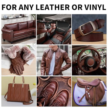 8.5oz Leather Recoloring Balm with 100ml Mink Oil (Medium Brown / Leather Recoloring Balm+Mink Oil)