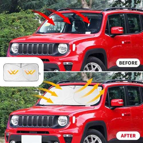 Windshield Sun Shade for Jeep Patriot Renegade 2015 (for Jeep Renegade SUV 2015-2025)