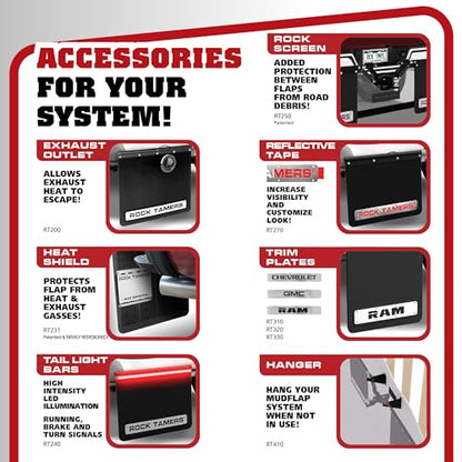 00108 2" Hitch Receiver Mudflap System (2" Hitch Receiver / Hub)