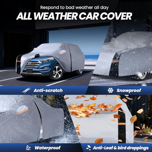 Multi Layer Car Cover Custom Fit for Hyundai Tucson (W.Custom Fit Hyundai Tucson(ix35) / White Car Cover)