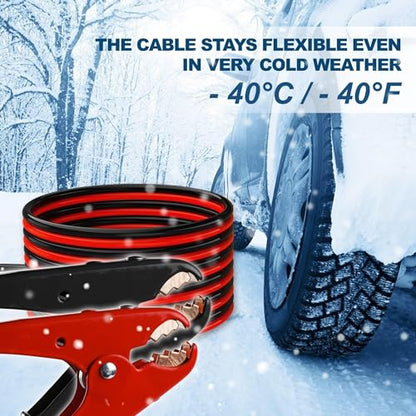 All Copper 4 Gauge 20 Feet Jumper Cables (4 Gauge 20 feet (Pure Copper))