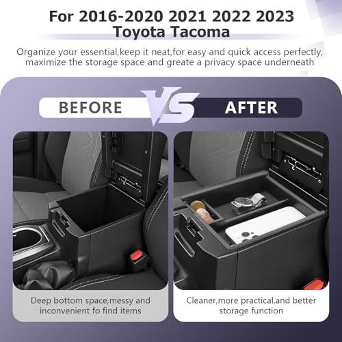 Tacoma Center Console Organizer Compatible with 2016