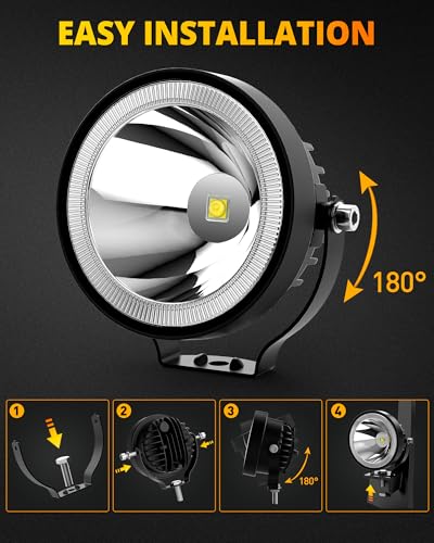 4 Inch Round LED Pod Lights (White)
