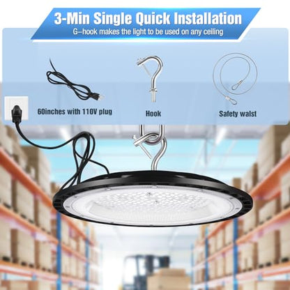 4 Pack 240W UFO Led High Bay Light Fixture