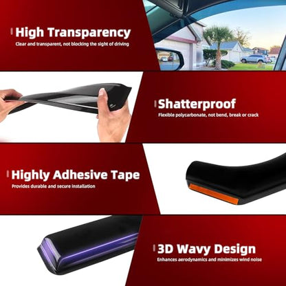 4pcs in Channel Window Rain Guards for Mazda CX (For 2017-2025 CX-5)
