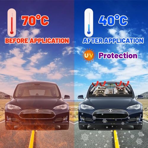Raccoon Car Windshield Sunshade Umbrella Funny Raccoon Sun Shade Umbrella for Car Raccoon Foldable Car Window Shades Windshield Sun Shades Umbrella Cover 57 x 30 in (raccoon-funny)