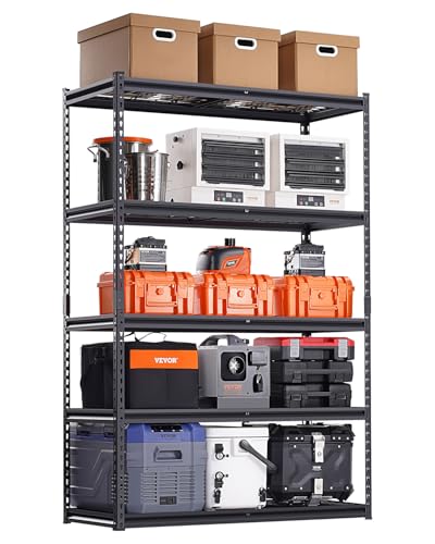 Storage Shelves (Black / 20" D x 48" W x 72" H)