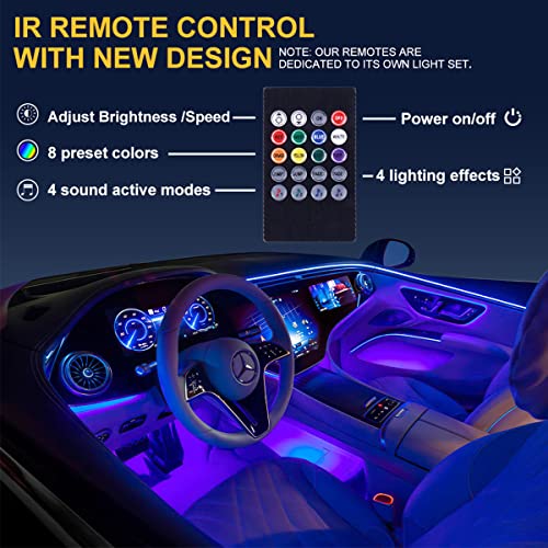 4PCS Car Interior LED Lights (RGB 48 Lights)