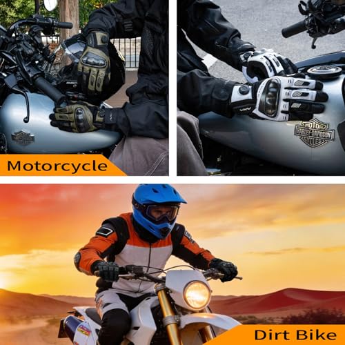 High Protection Motorcycle Gloves for Men (X-Large / Green)