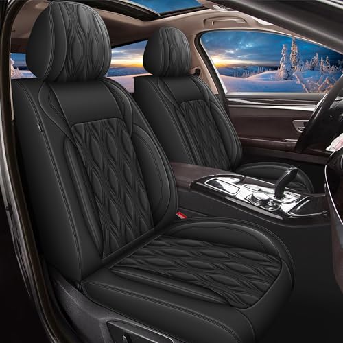 Full Set Waterproof Leather Seat Covers for Acura ILX 2013 (#067 Black / 31.ILX-5 Seat Covers Full Set)