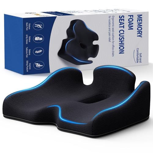 Standard Memory Seat Cushion (Black / 17 x 13 x 5 inches)