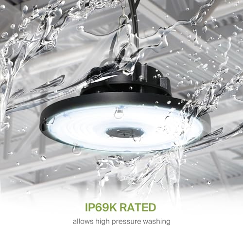 150W LED High Bay UFO Lighting (Black)