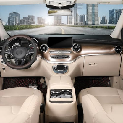 Steering Wheel Cover 14.5 (Standard size[14 1/2''-15''] / Black and Dark Brown)
