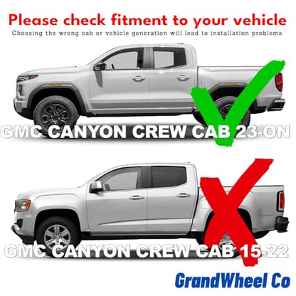 Window Deflectors Smoke Tinted in (For Canyon 23-26 Crew Cab)