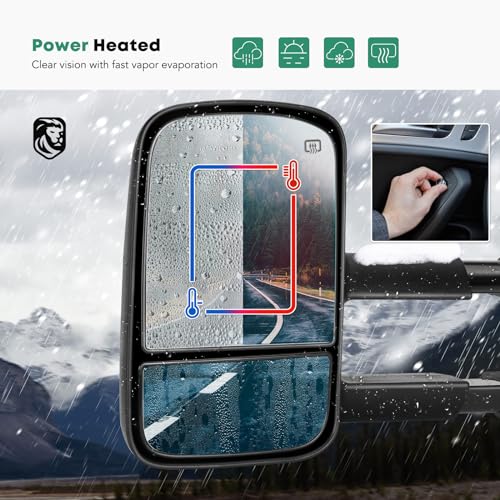 Towing Mirrors for Toyota Tundra 2007 (Black)