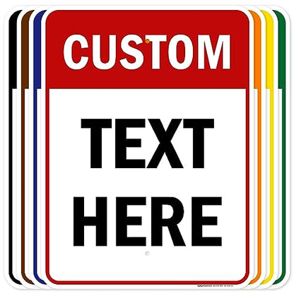 Custom Sign Custom Sign for Business (Header - Vertical / 18x24 - Aluminum)