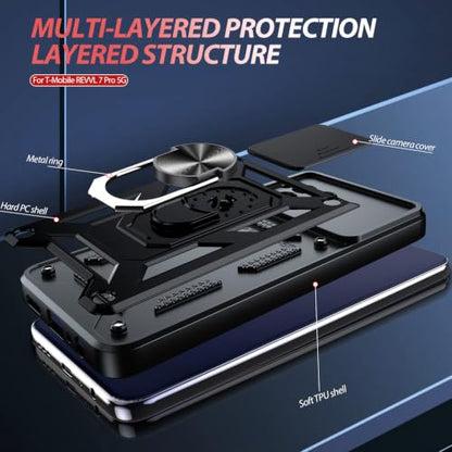 for T Mobile Revvl 7 Pro Phone Case (T-Mobile REVVL 7 Pro（6.78"） / Black)