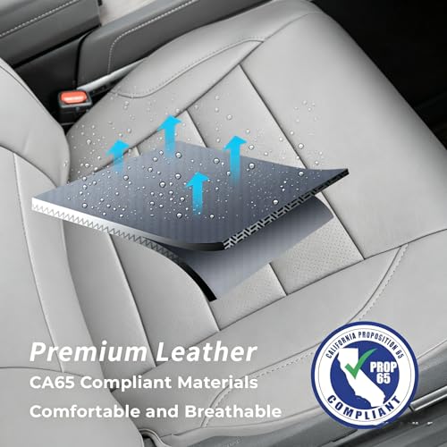 Camry Car Seat Covers Custom Fit for Toyota 2025 2026 Camry (Leatherette(Gray) / 2025-2026 Camry Hybrid (Le Se))
