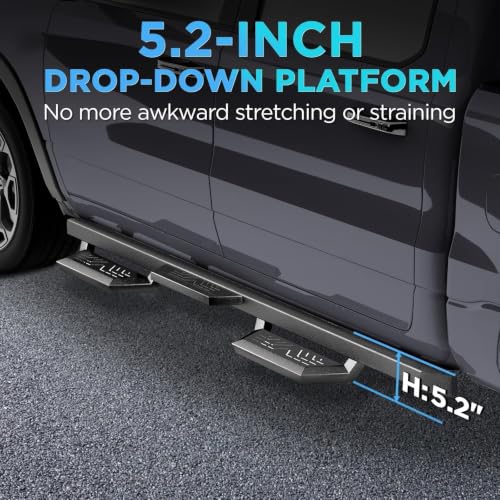 6" Running Boards Anti (Black Square Tube / 07-18 Wrangler JK 4 Doors)