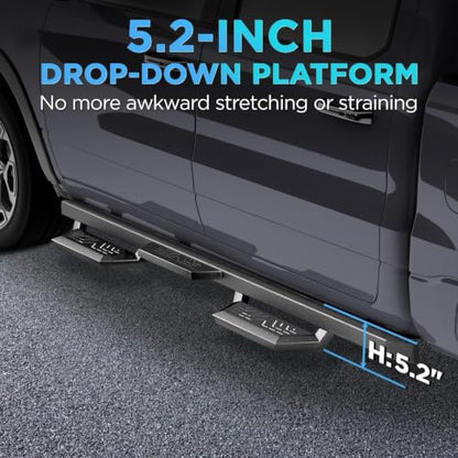 6" Running Boards Anti (Black Square Tube / 07-18 Wrangler JK 4 Doors)