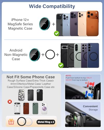15W Magnetic Charger Phone Holder for Honda CR (Magnetic Wireless Charger / CRV/HRV/Pilot 2023-2026 (7/9 inch screen))