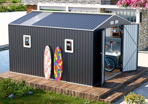 10x10 FT Metal Outdoor Storage Shed (10x10 FT)