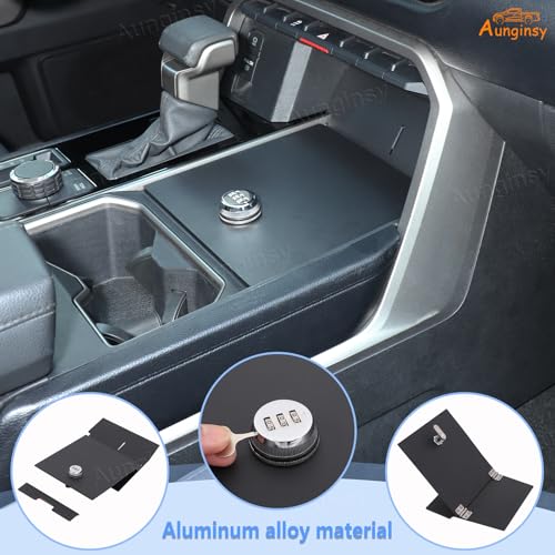 Car Lower Center Console Lock Safe Storage Box Cover Lid Compatible with 2022