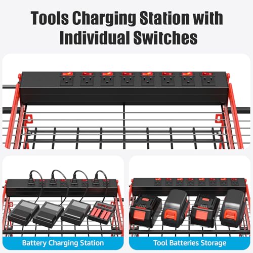 Red Power Tool Organizer Wall Mount (6FT / Red)