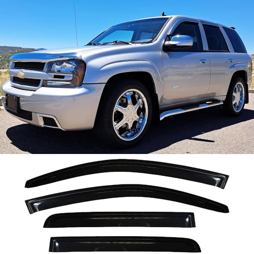 Window Visors Rain Guards for 2002 (2002-2009 Trailblazer/Envoy,)