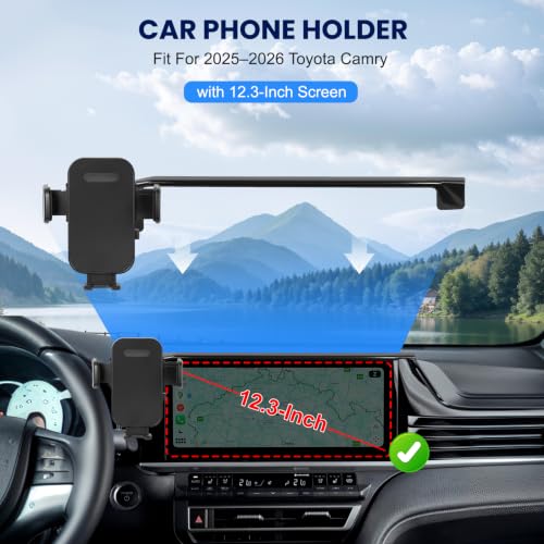 Car Phone Holder Fit for Toyota Camry 2025 (For Toyota Camry 2025-2026 12.3inch)