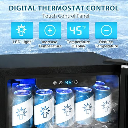 48 Can Beverage Refrigerator (Silver)
