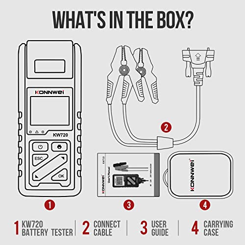 KW720 Car Battery Tester 6V 12V 24V W (KW720)