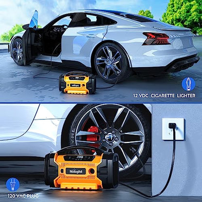 Portable Air Compressor Tire Inflator AC (Ac/DC Air Compressor Pump)