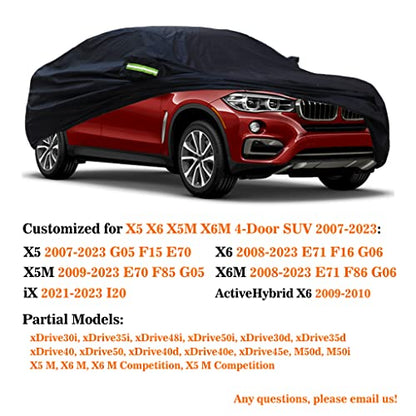 Custom Waterproof SUV Car Cover Compatible with BMW X5 X5M X6 X6M (Compatible with BMW X5/ X6/ X5M/ X6M)