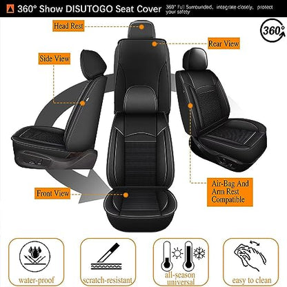 Front Seat Covers for Toyota Camry 2002 (015-Black / 8.Camry 2002-2026-2 front seat covers only)