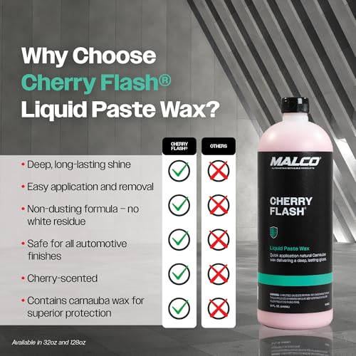 Cherry Flash Automotive Liquid Paste Wax for Hand Waxing (32 Fl Oz (Pack of 1))