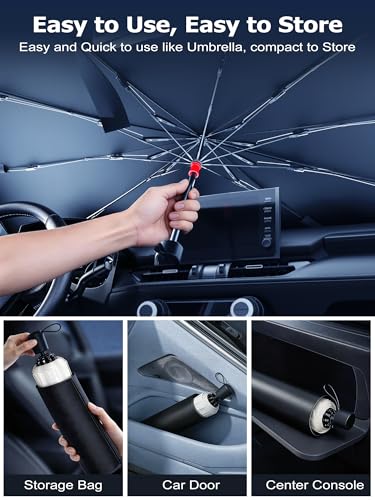 Umbrella Windshield Sun Shade for Jeep Wrangler JL JK JT TJ (FOR | Jeep Wrangler JL JK JT TJ(2011-2026))