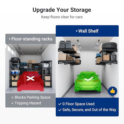 2x4ft Garage Storage (Black / 2 pack-2x4 ft)