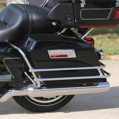 Motorcycle Saddlebags 5" Stretched Extended Hard Saddle Bags W (Stretched W/ Chrome Latches / 5" Extended)