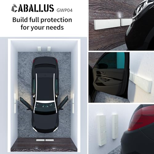 GWP04 Garage Wall Protector and Car Door Guard (4-Pack White)