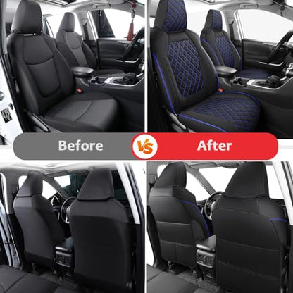 Rav4 Seat Covers Full Set Fits for 2019 (Blue / 2019-2025 RAV4 Hybrid(Non XSE&2022-2025 SE Hybrid))