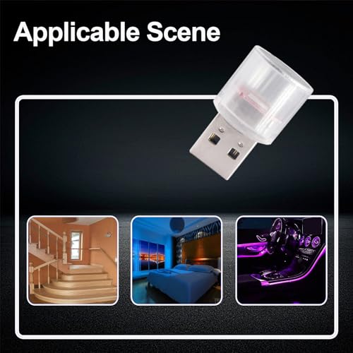 USB LED Car Interior Night Light (White)