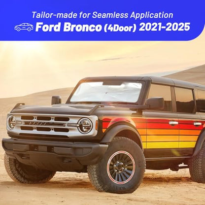 Windshield Sun Shade Fit for Ford Bronco（4 (for Ford Bronco 2021-2025)