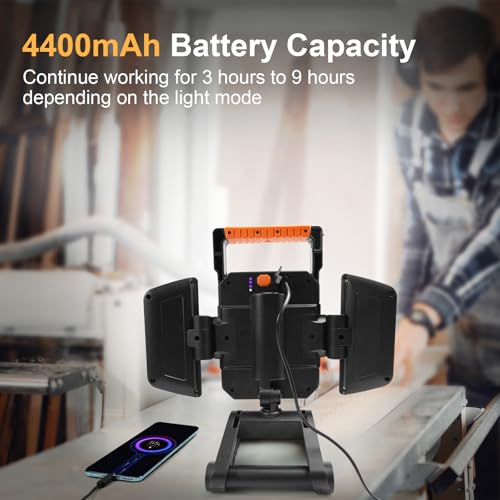 4000LM LED Work Light Rechargeable with Clamp (Magnetic Clamp Stand)