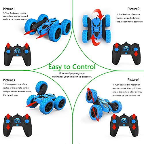 Remote Control Car for Kids (Blue / Standard (Headlights))