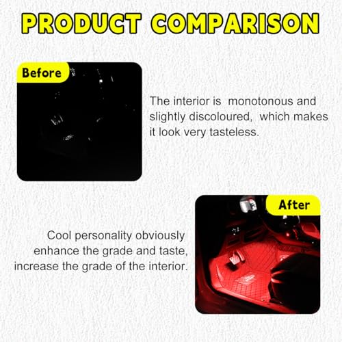 Car LED Strip Light (Red / 48 LED, USB Port)