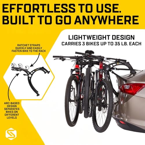 Bones EX 3 Bike Trunk Rack Bicycle Carrier (Bones EX Trunk / 3 Bike Carrier)